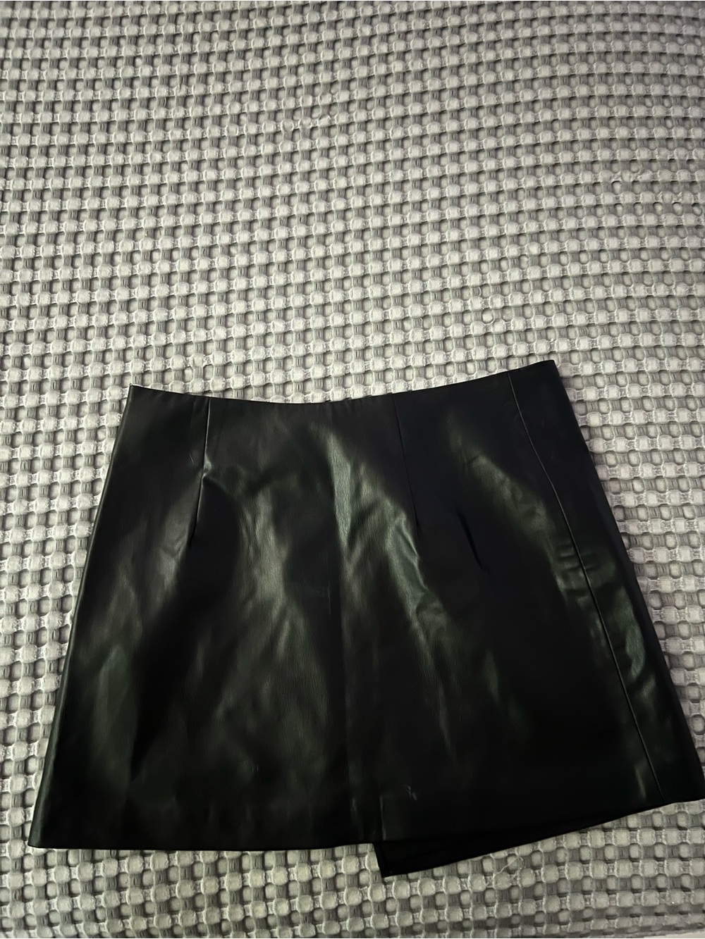 Zara Black Faux Leather Mini Skirt